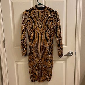Vasysvi Sequin Cocktail Dress